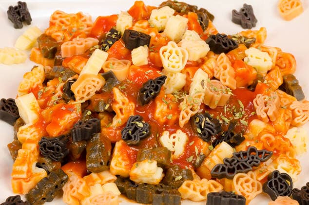 Spooky pasta Spooky pasta, a plate of Halloween party kid food  Copyright: xhemeroskopionx 9777054