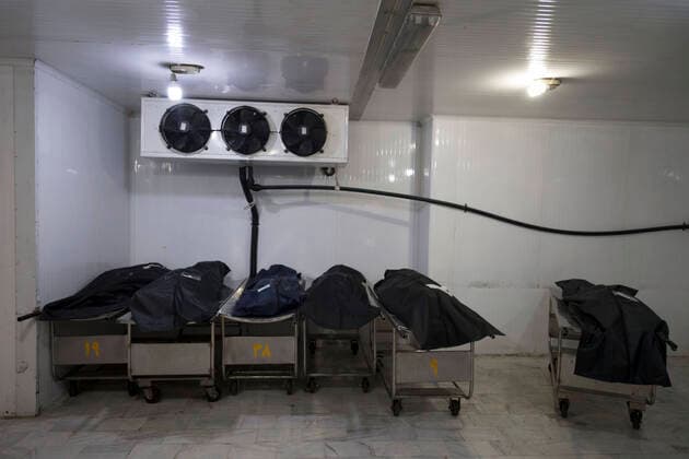 April 8, 2020, Tehran, Iran: A picture taken on 08 April 2020, shows a view of Tehran cemetery mortuary that morticians wash and prepare the dead bodies of the new coronavirus (COVID-19) victims to burial at Behesht-e Zahra Cemetery in southern Tehran, Iran. Media reported that Iran is one of the most affected by pandemic COVID-19 disease caused by the SARS-CoV-2 coronavirus. The trajectory of coronavirus infections in Iran appears to have started a gradual downward trend, the government said, but it warned the disease is far from being under control. According to the latest reports by the Iranian Ministry of Health, over 3,900 people have died from the coronavirus infection throughout the country. Tehran Iran - ZUMAf146 20200408_zip_f146_084 Copyright: xRouzbehxFouladix