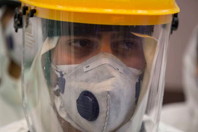 April 8, 2020, Tehran, Iran: A picture taken on 08 April 2020, shows a view of Tehran cemetery mortuary that morticians wash and prepare the dead bodies of the new coronavirus (COVID-19) victims to burial at Behesht-e Zahra Cemetery in southern Tehran, Iran. Media reported that Iran is one of the most affected by pandemic COVID-19 disease caused by the SARS-CoV-2 coronavirus. The trajectory of coronavirus infections in Iran appears to have started a gradual downward trend, the government said, but it warned the disease is far from being under control. According to the latest reports by the Iranian Ministry of Health, over 3,900 people have died from the coronavirus infection throughout the country. Tehran Iran - ZUMAf146 20200408_zip_f146_087 Copyright: xRouzbehxFouladix