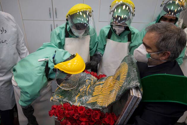 April 8, 2020, Tehran, Iran: A picture taken on 08 April 2020, shows a view of Tehran cemetery mortuary that morticians wash and prepare the dead bodies of the new coronavirus (COVID-19) victims to burial at Behesht-e Zahra Cemetery in southern Tehran, Iran. Media reported that Iran is one of the most affected by pandemic COVID-19 disease caused by the SARS-CoV-2 coronavirus. The trajectory of coronavirus infections in Iran appears to have started a gradual downward trend, the government said, but it warned the disease is far from being under control. According to the latest reports by the Iranian Ministry of Health, over 3,900 people have died from the coronavirus infection throughout the country. Tehran Iran - ZUMAf146 20200408_zip_f146_101 Copyright: xRouzbehxFouladix