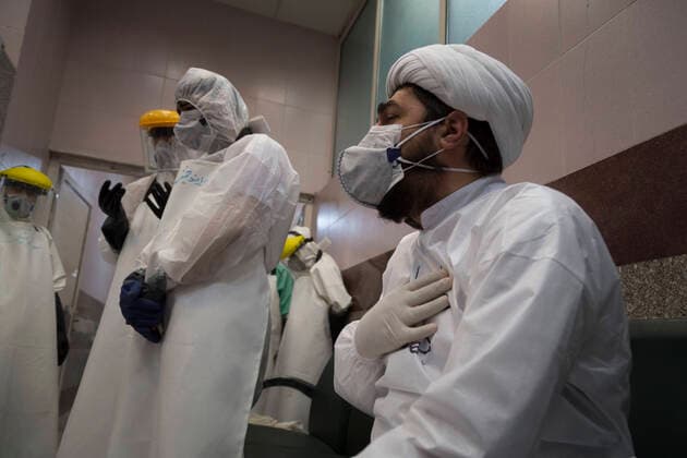 April 8, 2020, Tehran, Iran: A picture taken on 08 April 2020, shows a view of Tehran cemetery mortuary that morticians wash and prepare the dead bodies of the new coronavirus (COVID-19) victims to burial at Behesht-e Zahra Cemetery in southern Tehran, Iran. Media reported that Iran is one of the most affected by pandemic COVID-19 disease caused by the SARS-CoV-2 coronavirus. The trajectory of coronavirus infections in Iran appears to have started a gradual downward trend, the government said, but it warned the disease is far from being under control. According to the latest reports by the Iranian Ministry of Health, over 3,900 people have died from the coronavirus infection throughout the country. Tehran Iran - ZUMAf146 20200408_zip_f146_113 Copyright: xRouzbehxFouladix