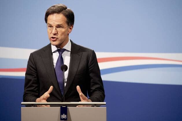 THE HAGUE, Nieuwspoort, 09-04-2020, Minister Pesident Mark Rutte at the pressconference after the Ministerraad. Pressconference Mark Rutte  x7758949x Copyright:
