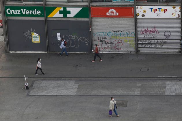 Santiago 9 April 2020 Environment from the air in Alameda during the coronavirus pandemic quarantine Marcelo Hernandez Aton Chile, Santiago Chile Aton 411023  Copyright: MARCELOxHERNANDEZ ATONxCHILE
