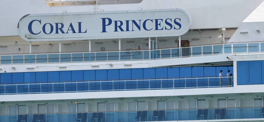 April 9, 2020, Miami Beach, Florida, United States Of America: MIAMI BEACH, FL - APRIL 09: COVID-19: Barred from Miami hotels, 13 Coral Princess passengers will stay on ship for 14 more days on April 09, 2020 in Miami Beach, Florida..People: Coral Princess Miami Beach United States Of America - ZUMAn287 20200409_zaa_n287_006 Copyright: xSMGx
