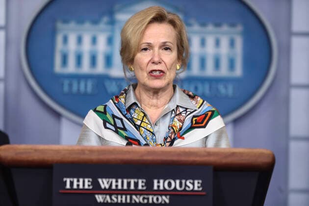 April 9, 2020, Washington, District of Columbia, USA: Dr. Deborah L. Birx, White House Coronavirus Response Coordinator, speaks during a press briefing with members of the coronavirus task force in the Brady Press Briefing Room of the White House on April 9, 2020 in Washington, DC Washington USA - ZUMAs152 20200409_zaa_s152_047 Copyright: xOliverxContrerasx