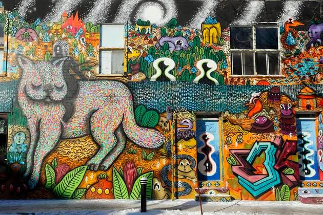 Wandmalerei, Montreal, Provinz Quebec, Kanada, Nordamerika Copyright: imageBROKER/GuentherxSchwermer iblgsc05115635.jpg