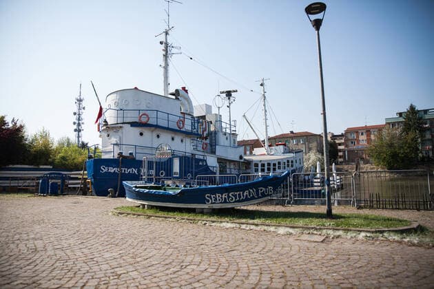 Italy: Dock of Ferrara during the COVID-19 The beautiful dock of Ferrara with peace and quiet during the COVID-19 emergency. Ferrara Emilia Romagna Italy Copyright: CarloxVergani