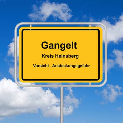 Ortsschild, Gangelt, Corona-Hochburg, McPKST
