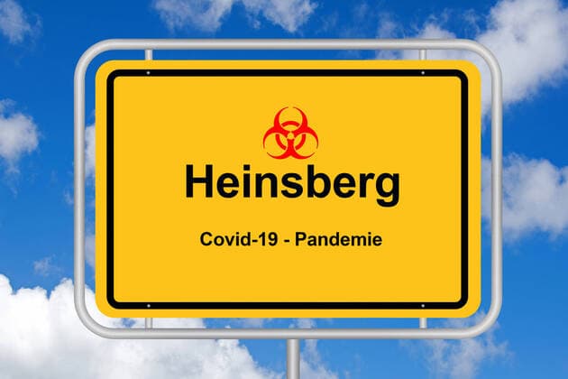 Ortsschild, Heinsberg, Gangelt, Biohazard, Corona-Hochburg, McPKST