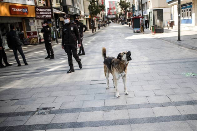 Coronavirus in der Türkei, Ausgangssperre in Izmir The normally busy but now mostly deserted Aegean coastal city of Izmir after the two-day curfew declared by the government to slow coronavirus spread, Saturday, April 11, 2020. Copyright: EmrexTazegul 16718389