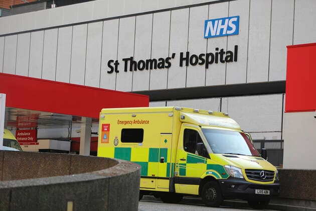 April 11, 2020, London, United Kingdom: Boris Johnson is still in hospital. He thanked NHS staff at St Thomas Hospital for saving his life. The PM is out of intensive care and is recovering after contracting Coronavirus. London United Kingdom  - ZUMAILL 20200411_mda_d158_313 Copyright: xPaolaxDesideriox
