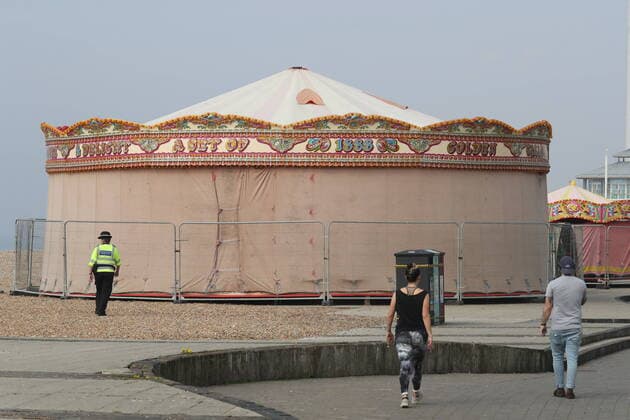 . 12 04 2020. Brighton, United Kingdom. Brighton, United Kingdom, during the Easter Sunday Coronavirus lockdown.  xStephenxLockx xi-Imagesx IIM-21015-0001