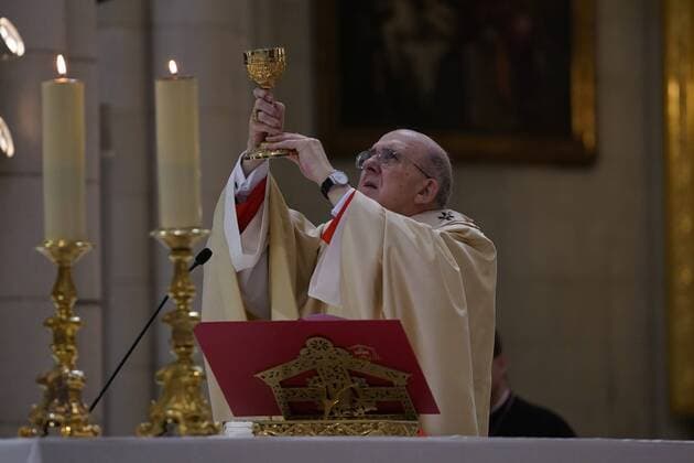 General Views of the Almudena Cathedral in Madrid where the mass of Easter Sunday was held, Sunday April 12, 2020 Cordon Press