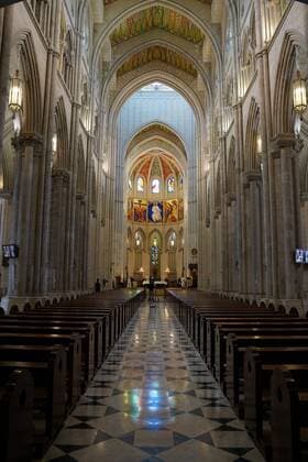 General Views of the Almudena Cathedral in Madrid where the mass of Easter Sunday was held, Sunday April 12, 2020 Cordon Press