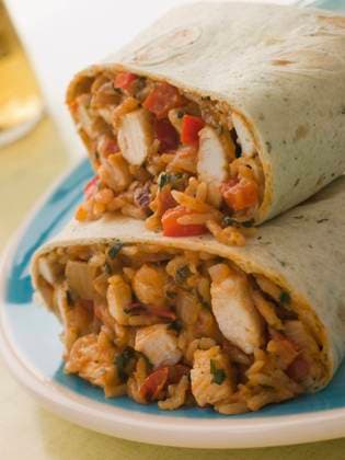Chicken Rice and Cheese Burrito Chicken Rice and Cheese Burrito  Copyright: xMonkeyBusinessx 533829