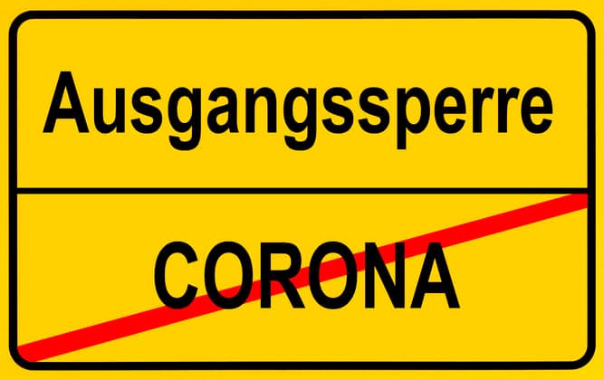 Symbolbild, Ortsschild, Lockerung oder Ende der Ausgangssperre infolge Corona-Virus, Coronavirus, Sars-CoV-2, Covid-19, Deutschland Coronavirus