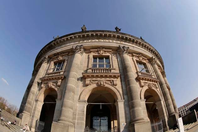 08.04.2020, Berlin, Deutschland - Foto: Das Bode-Museum auf der Museumsinsel.