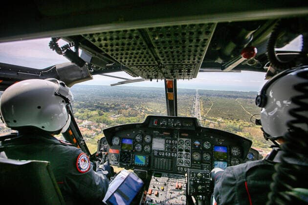 Rome, the Carabinieri Flight Department patrols the city from above on Easter Monday  Copyright: xRomax xIPAx xRomax