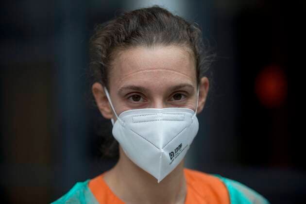 Coronavirus Outbreak COVID 19 Hours of dedication and hard work lets marks in the health workers at the temporary field hospital for coronavirus patients installed at the IFEMA Fairgrounds of Madrid to unload the saturation on hospitals because to the COVID 19 pandemic Photo by Jose Cuesta 261 Cordon Press  JosexCuesta