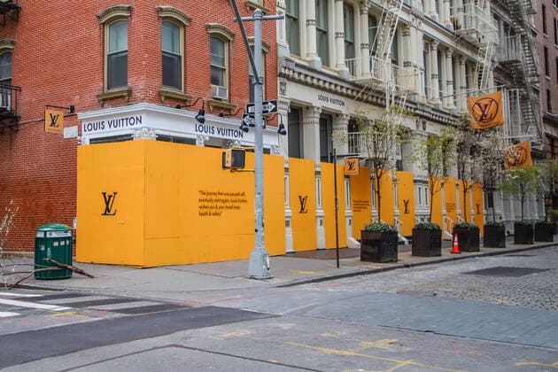 April 14, 2020, New York, NEW YORK, EUA: Empty streets and shops closed in New York s Soho neighborhood during the Coronavirus COVID-19 pandemic in the United States. New York EUA - ZUMAc233 47189133st Copyright: xVanessaxCarvalhox