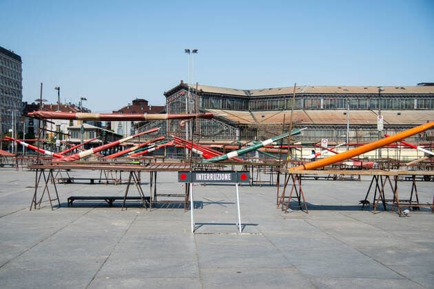 Italy: Turin lockdown 14th April 2020 A view shows Porta Palazzo and a deserted Turin on April 14, 2020 in Italy, during the country s lockdown aimed at curbing the spread of the COVID-19 infection, caused by the novel coronavirus. Turin Piedmont Turin Italy Copyright: AlbertoxGandolfo