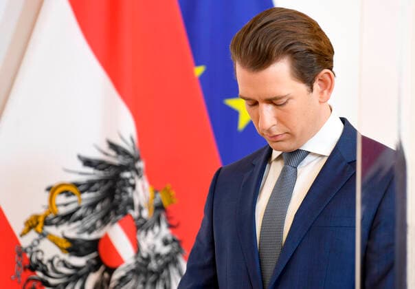 Wien 14.04.2020, Bundeskanzleramt, Wien, AUT, Akutelle Entwicklungen zur Coronaerkrankung in Oesterreich, Pressekonferenz Aktuelles zur Coronakrise , im Bild Bundeskanzler Sebastian Kurz (OeVP) during a press conference of Austrian Goverment about the Coronavirus Pandemie at the Bundeskanzleramt in Wien, Austria on 2020 04 14.