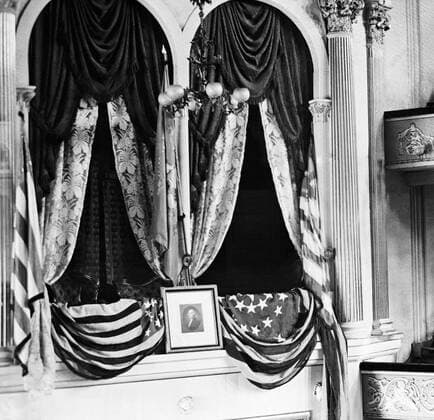 The box at Ford™s Theater where President Abraham Lincoln was assassinated. Copyright: VernonxLewisxGallery StocktrekxImages JPA500363A