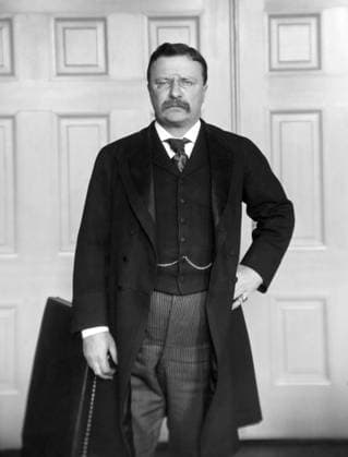 USWahl2024, die großen Präsidenten, Theodore Roosevelt American history photo of President Theodore Roosevelt in his office. Copyright: VernonxLewisxGallery StocktrekxImages JPA500367A