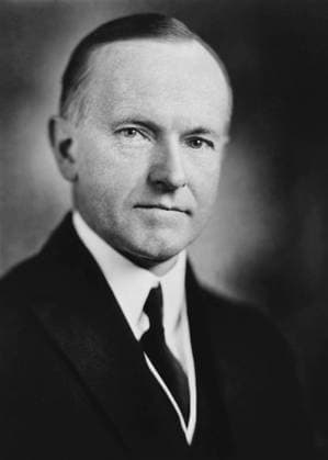 American political history portrait of Calvin Coolidge, 1924. Copyright: VernonxLewisxGallery StocktrekxImages JPA500375A