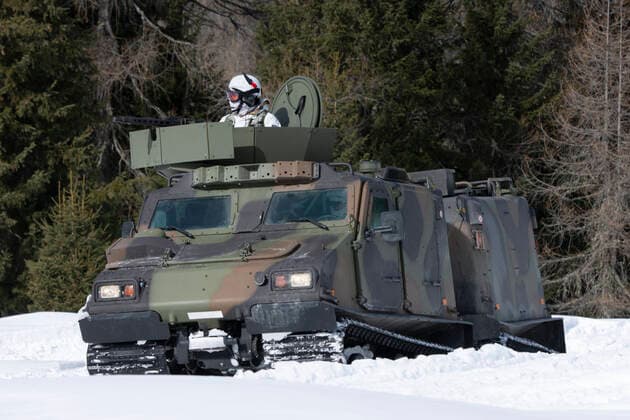 Italian Army Bv 206S armored personnel carrier during exercise CASTA 2019. Copyright: SimonexMarcato StocktrekxImages MAR100041M