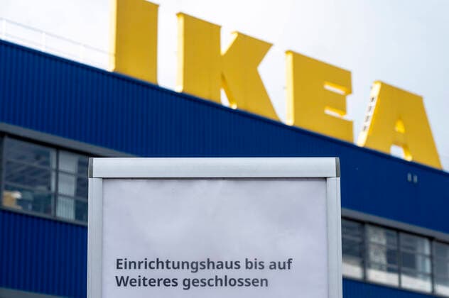 Die Filialen der schwedischen Möbelhauskette IKEA bleiben wegen der in der Coronakrise in NRW weiterhin geschlossen. Köln, 19.04.2020