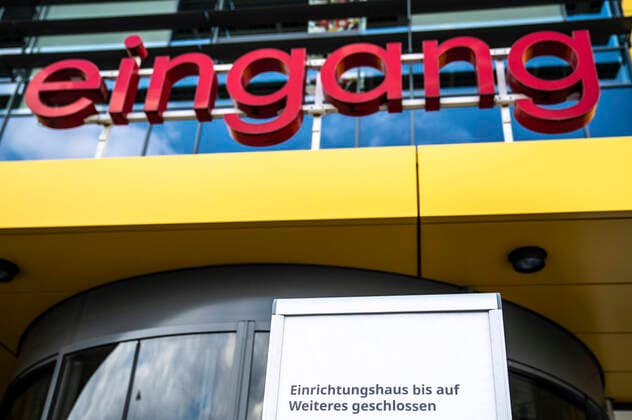 Die Filialen der schwedischen Möbelhauskette IKEA bleiben wegen der in der Coronakrise in NRW weiterhin geschlossen. Köln, 19.04.2020