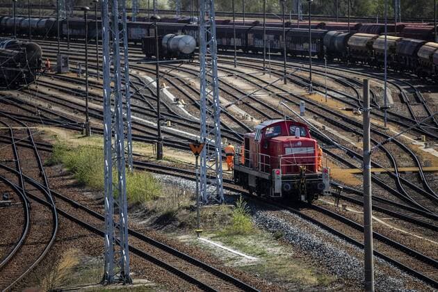 Gueterbahnhof in Senftenberg, 21.04.2020. Senftenberg Deutschland