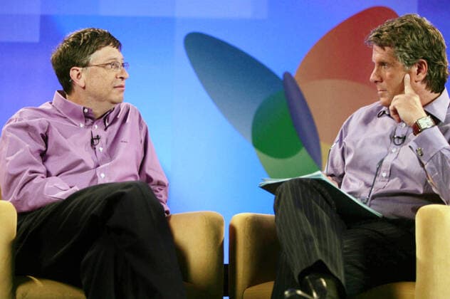 IMAGO History, 250 Jahre USA, Digitales Zeitalter: Entwicklung des Internets und Aufstieg von Silicon Valley THE BIG IDEA WITH DONNY DEUTSCH, Bill Gates, Donny Deutsch, (aired May 4, 2006), 2004-, photo: Antonio Gonzales CNBC Courtesy: Everett Collection CNBC Courtesy: Everett Collection !ACHTUNG AUFNAHMEDATUM GESCHÃ„TZT! PUBLICATIONXNOTxINxCANxCHNxFRAxITAxJPNxNORxPOLxRUSxESPxUKxUSA Copyright: xCourtesyxEverettxCollectionx TCDBIID EC001