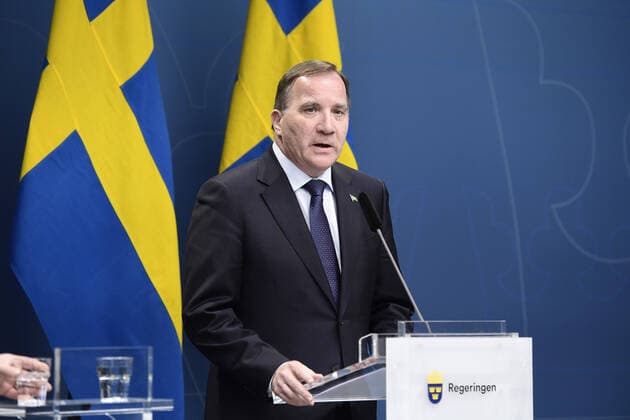 Prime Minister Stefan Löfven S during the governments press conference on Wednesday about the situation during the corona pandemic Stockholm Sweden x2512x,  Copyright: xERICSSONxMARCUS Aftonbladetx Pressträff regeringen