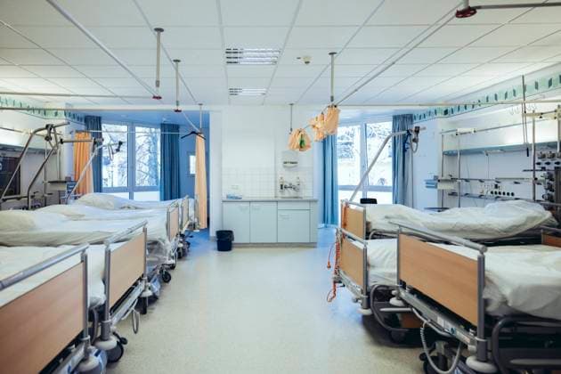 Empty beds in hospital room property released MFF05241