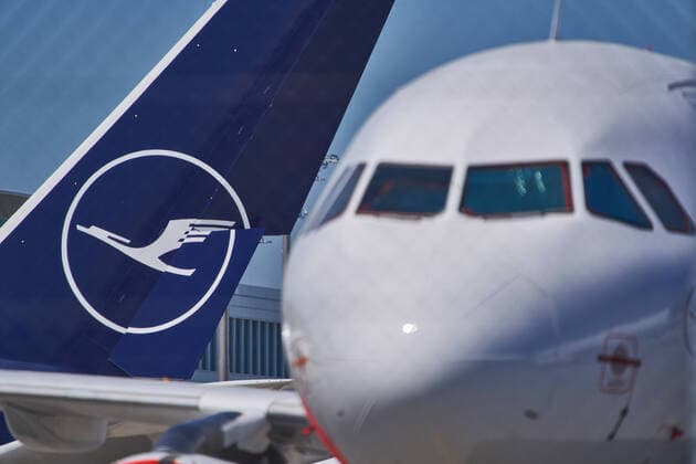 Freising, Germany, April 22, 2020. Munich International Airport Munich Franz Josef Strauss like swept empty due to the Corona virus disease (COVID-19) on April 22, 2020 in Freising, Germany.