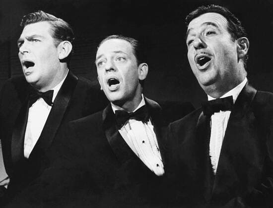 ANDY GRIFFITH S UPTOWN-DOWNTOWN SHOW, from left: Andy Griffith, Don Knotts, Tennessee Ernie Ford, 1967 !ACHTUNG AUFNAHMEDATUM GESCHÃ„TZT! PUBLICATIONXNOTxINxCANxCHNxFRAxITAxJPNxNORxPOLxRUSxESPxUKxUSA Copyright: xCourtesyxEverettxCollectionx TBDANGR EC105