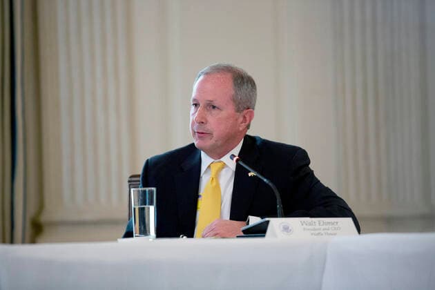 April 29, 2020, Washington, District of Columbia, USA: Walt Ehmer, President and CEO of Waffle House, speaks during a roundtable event with United States President Donald J. Trump, United States Vice President Mike Pence, and industry executives regarding a plan for Ã¢â‚¬oeOpening Up America AgainÃ¢â‚¬Â in the State Dining Room of the White House in Washington D.C., U.S., on Wednesday, April 29, 2020. Credit: CNP Washington USA - ZUMAs152 20200429_zaa_s152_071 Copyright: xStefanixReynoldsx