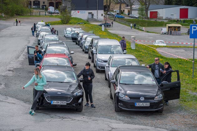 2020.05.01 Kätplatz Annaberg-Buchholz - Erstes Drive-In-Konzert in Annaberg-Buchholz mit Engel in Zivil und DJ Engel B