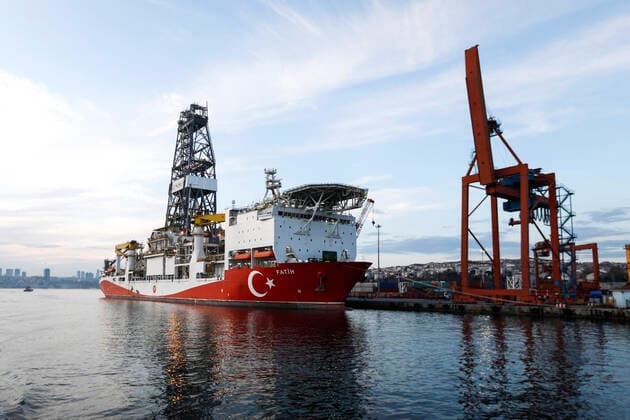 May 1, 2020, Istanbul, Turkey: Turkey s drilling vessel Fatih is seen as anchored off the Haydarpasa Port in Istanbul. Istanbul Turkey - ZUMAz112 20200501_zip_z112_030 Copyright: xJasonxDeanx
