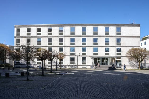 DEU, Deutschland, Nordrhein-Westfalen, Münster, 04.04.2020: Oberverwaltungsgericht für das Land Nordrhein-Westfalen Verfassungsgerichtshof für das Land Nordrhein-Westfalen, Aussenansicht.