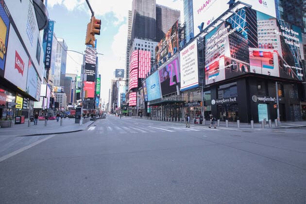 May 4, 2020, New York, NY, USA: A virtually empty Times Square,, which is much less trafficked due to the COVID-19 coronavirus lockdown. New York USA - ZUMAh16_ 20200504_zaf_h16_034 Copyright: xDanxHerrickx