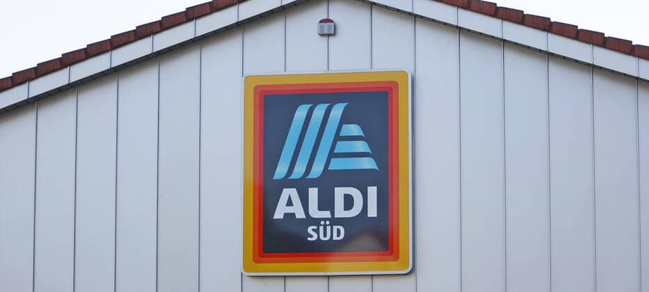 xmohx, Wirtschaft Einzelhandel, emwir , v.l. Logo, Schriftzug, Werbung Aldi Süd Saarland