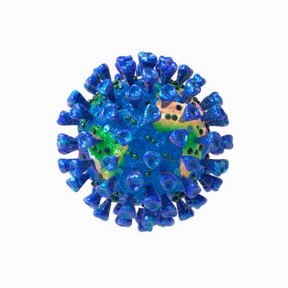 Computergeneriertes Coronavirus als Weltkarte Copyright: xOliverxBurstonx 10100405