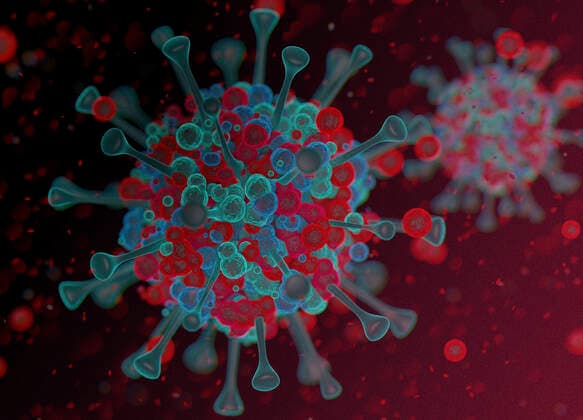 Computergenerierte Illustration eines Coronavirus-Organismus Copyright: xAeriformx 10270622