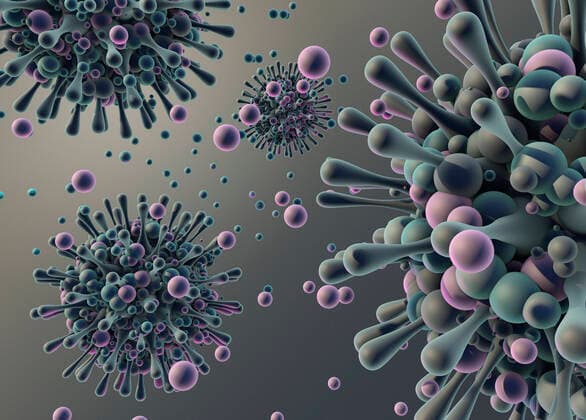 Computergenerierte Illustration eines Coronavirus-Organismus Copyright: xAeriformx 10270625
