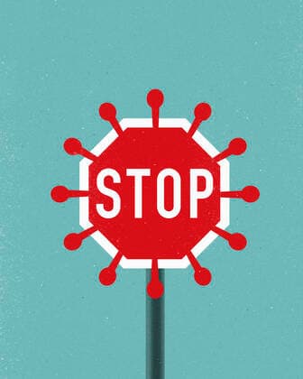 Creative Highlights Symbol Coronavirus-Stoppschild Copyright: xThomasxKuhlenbeckx 12140076