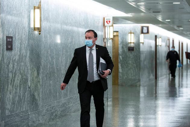 United States Senator Mike Lee (Republican of Utah) walks through the Dirksen Senate Office Building in Washington D.C., U.S., on Wednesday, May 6, 2020, as the United States Senate Committee on the Judiciary prepares to consider the nomination of Justin Reed Walker to be United States Circuit Judge for the District Of Columbia. Copyright: xStefanixReynoldsx xCNPx MediaPunchx