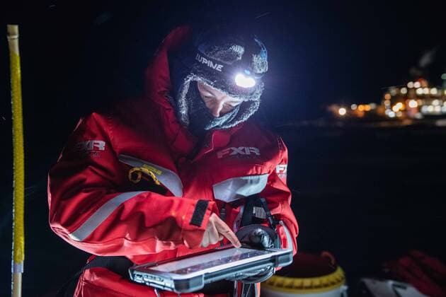 October 28, 2019, Arctic Sea, Arctic: NICOLE HILDEBRANDT enters information about scientific measurements into floe navi. MOSAiC is the largest polar expedition in history: in September 2019, the German research icebreaker Polarstern has set sail from Tromso, Norway, to spend a year drifting through the Arctic Ocean, trapped in ice. The goal of the MOSAiC expedition is to take the closest look ever at the Arctic as the epicenter of global warming and to gain fundamental insights that are key to better understand global climate change. Hundreds of researchers from 20 countries are involved in this exceptional endeavor. Following in the footsteps of Fridtjof Nansen s ground-breaking expedition with his wooden sailing ship Fram in 1893-1896, the MOSAiC expedition will bring a modern research icebreaker close to the north pole for a full year - ZUMAz03_ 20191028_arc_z03_065 Copyright: xEstherxHorvathx